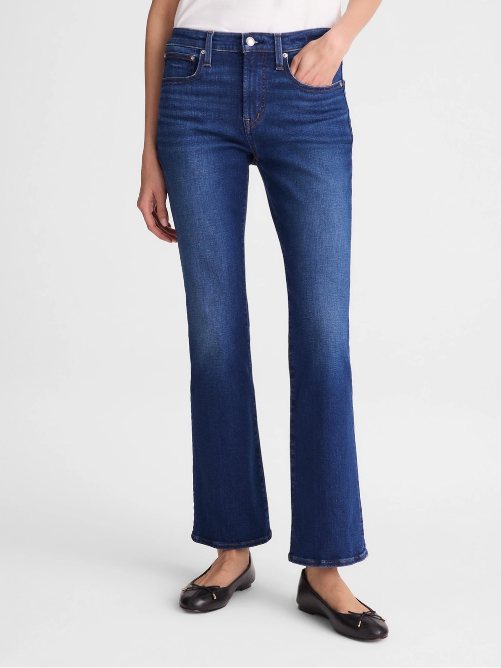 Madewell Short Flare Crop Jean in Super Stretch Denim size 26S NWT